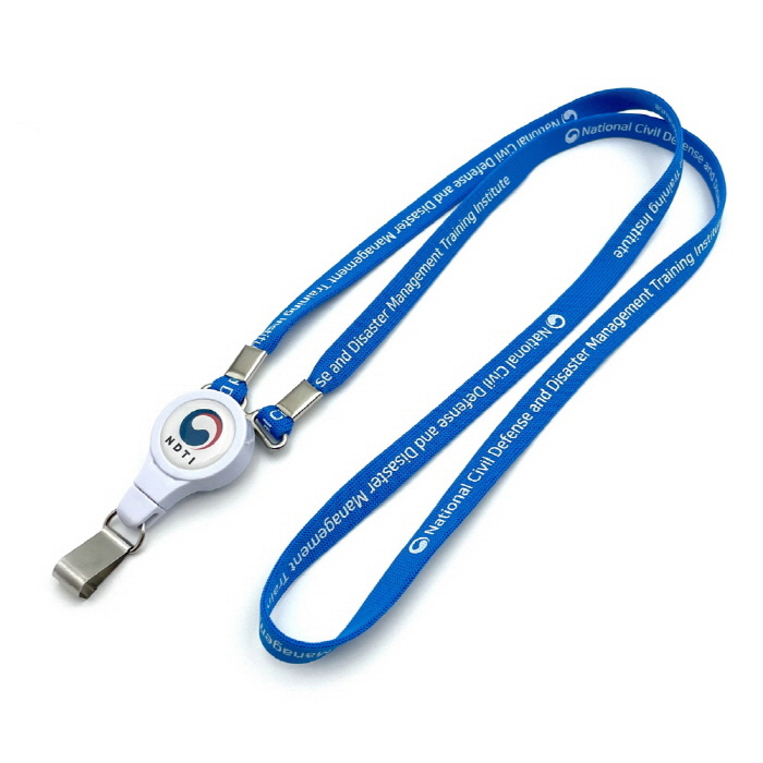 단색인쇄 관공서 사원증 릴홀더목걸이 (10mm)