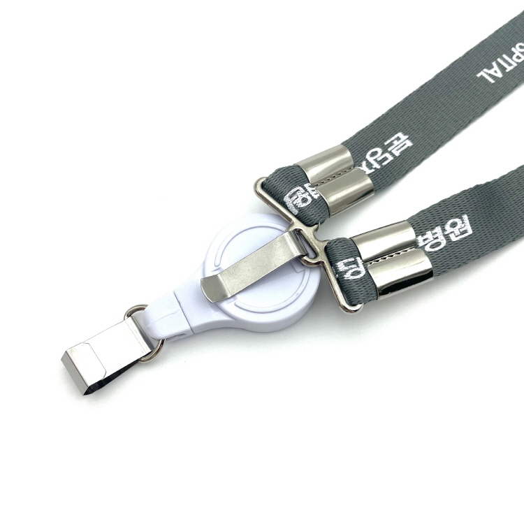 단색인쇄 사원증 릴홀더 목걸이(넓은줄 15mm)