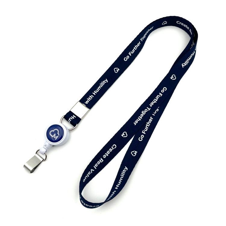 사원증 릴홀더 A형 목걸이(한쪽마감 + 15mm)