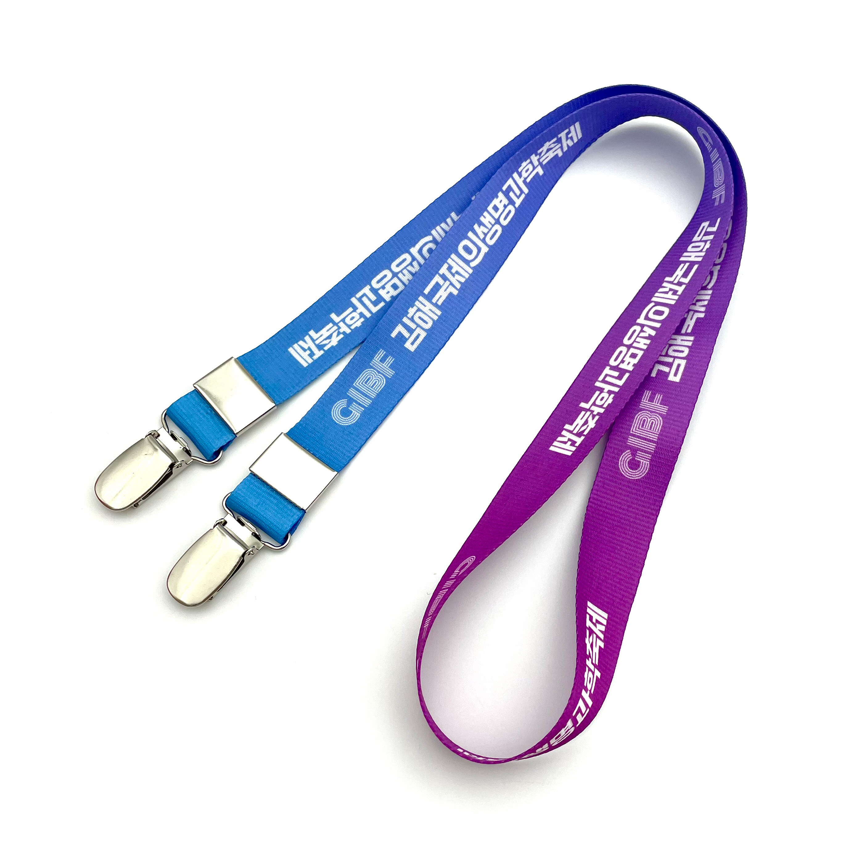 집게형 풀컬러인쇄 명찰목걸이 (넓은줄 20mm)