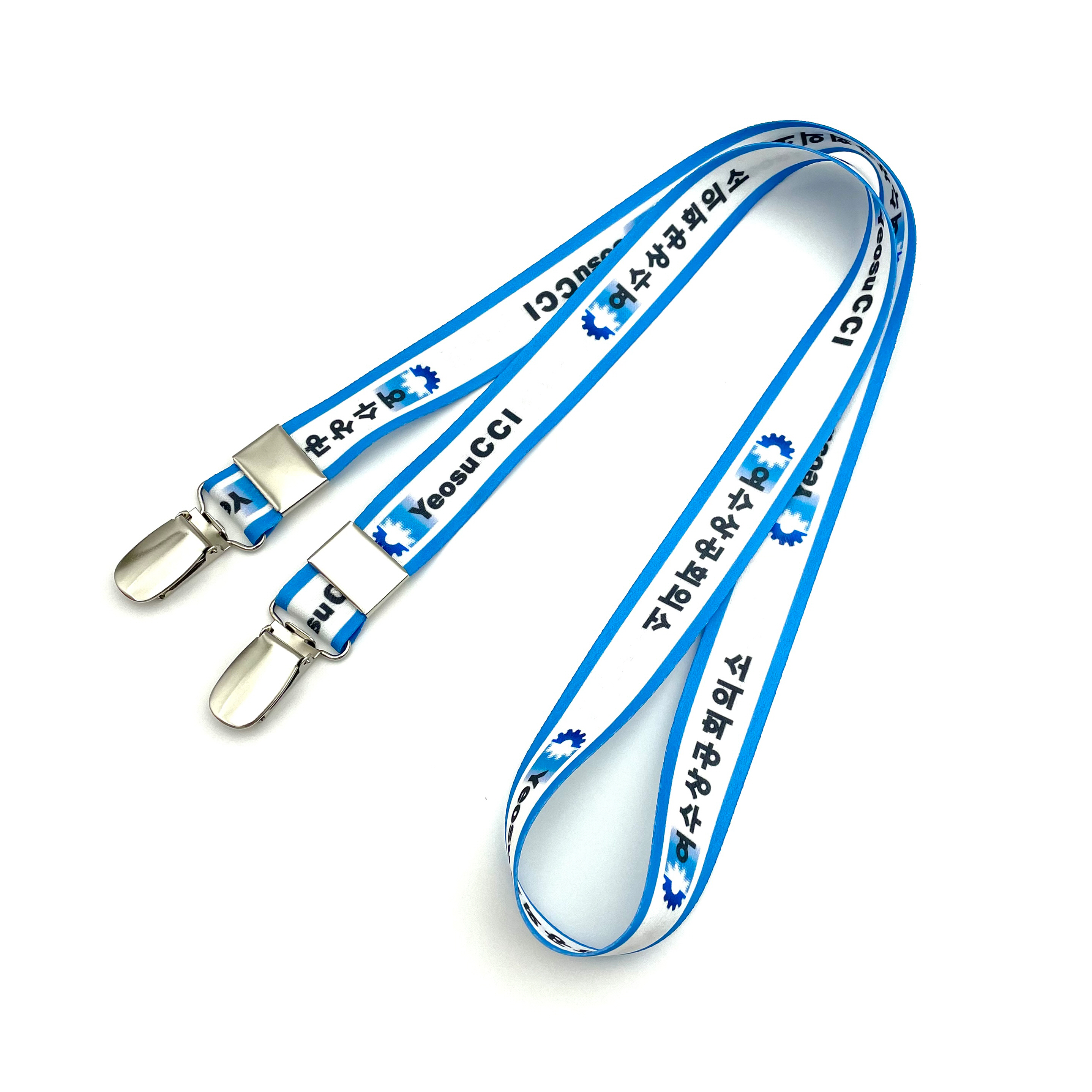 집게형 풀컬러인쇄 명찰목걸이 (넓은줄 20mm)